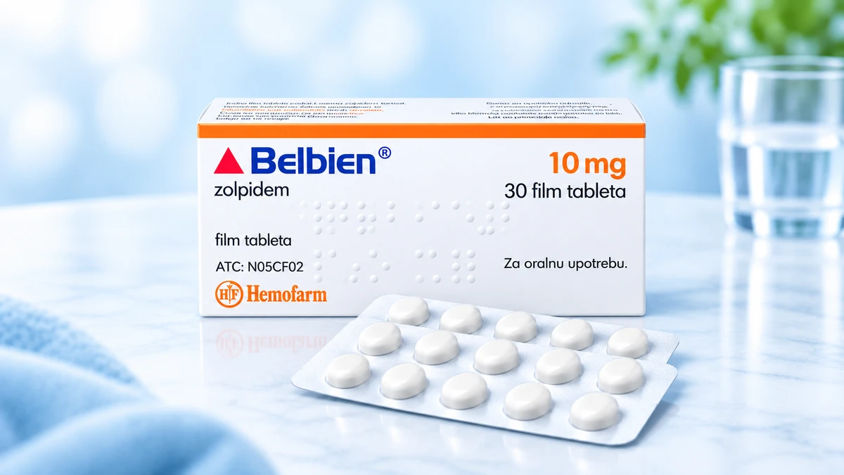 Belbien 10 mg zolpidemtartraat van Hemofarm – productverpakking