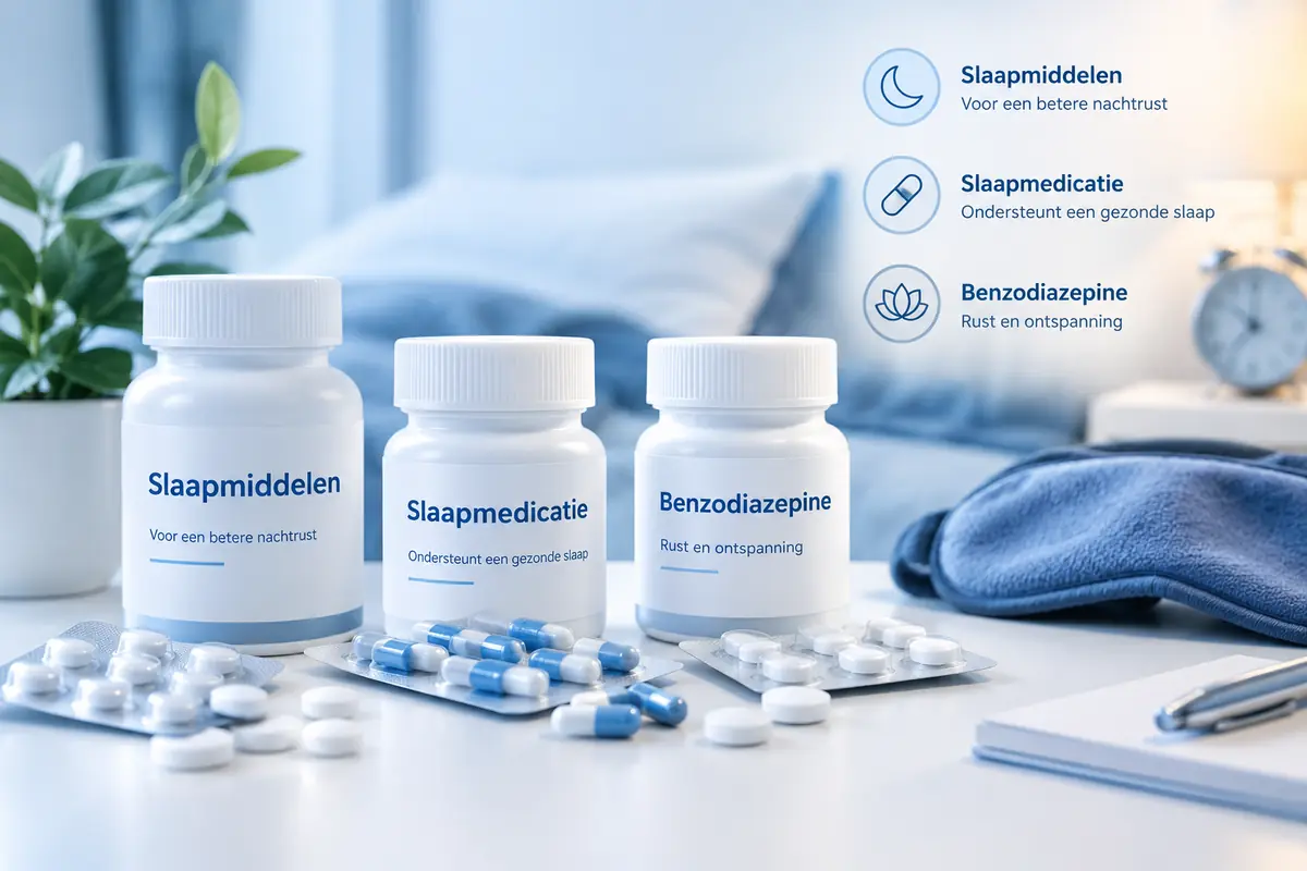 Slaapmiddelen, slaapmedicatie en benzodiazepinen.